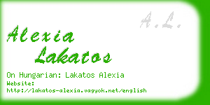 alexia lakatos business card